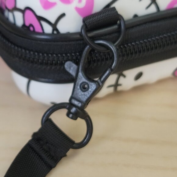 Hello Kitty Sanrio Hard Case Pink White Handbag Crossbody Bag Adjustable Strap - Picture 3 of 11
